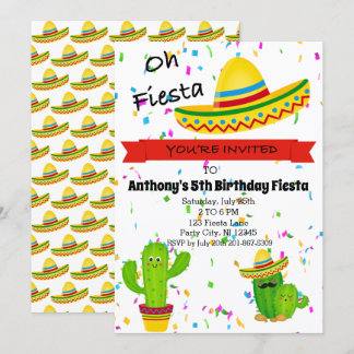 Oh Fiesta-Kindergeburtstag-Party Einladung