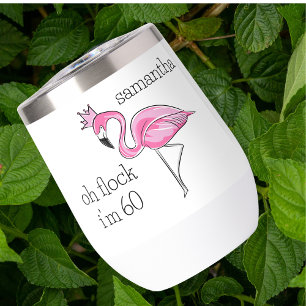 Oh Flock j'ai 60 ans Flamant Rose / Anniversaire p