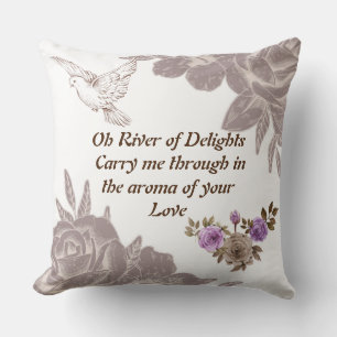 Oh Fluss der Freuden Floral Butterfly Kissen