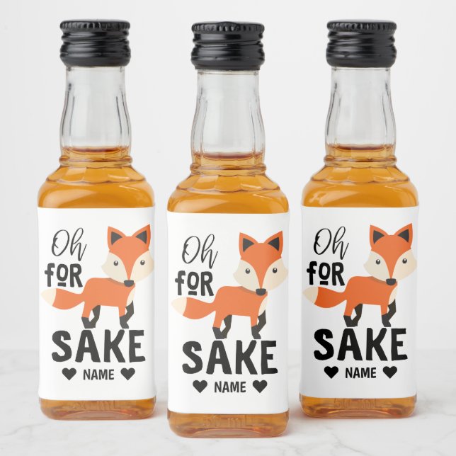 Oh For Fox Sake Alkoholflaschenetikett (Flaschen)