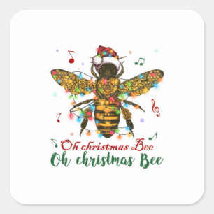 Oh frohe Weihnachtsbäume Geschenke Quadratischer Aufkleber