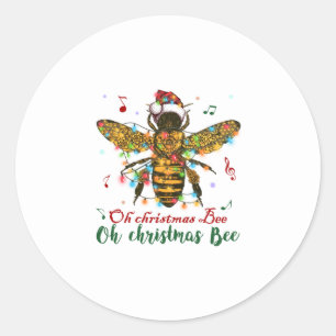 Oh Frohe Weihnachtsbäume Geschenke Runder Aufkleber