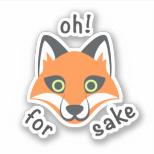 Oh! Für Fox-Grundphrase Emoji Cartoon Aufkleber