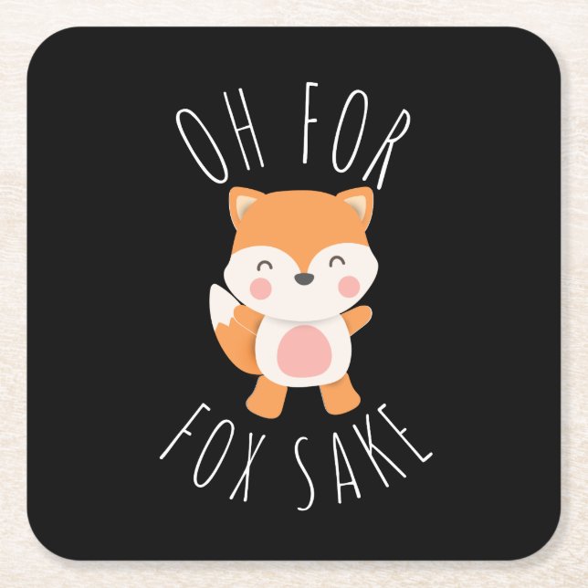 Oh für Fox Sake Rechteckiger Pappuntersetzer (Vorderseite)