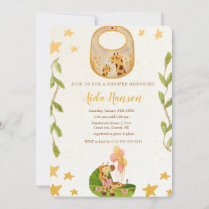 Oh garçon bébé Giraffe Baby shower Invitation