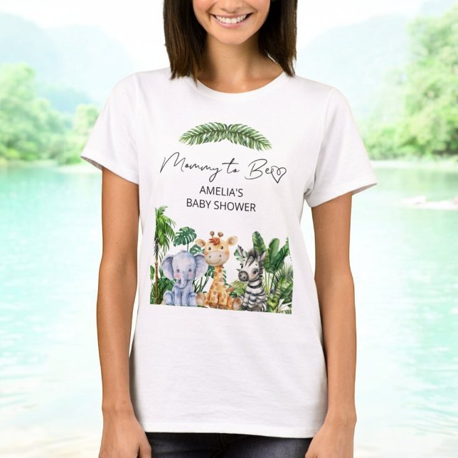 Oh Garçon Jungle Safari Mommy-to-Be T-Shirt (Créateur téléchargé)