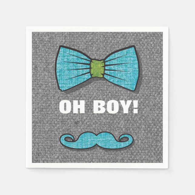 OH GARÇON "Petit Homme" serviettes en papier Baby  (Devant)