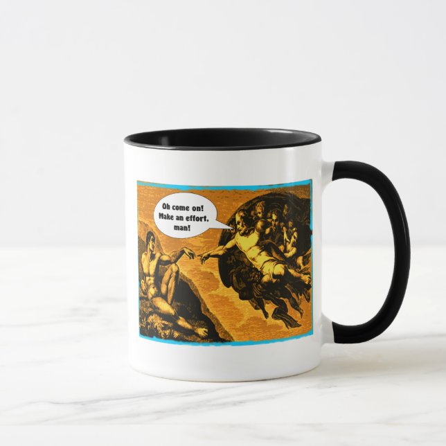 Oh gehen Sie, unternehmen eine Anstrengung, Mann Tasse (Rechts)