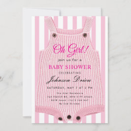 Oh Girl Baby Shower – Children’s Clothing Theme Einladung