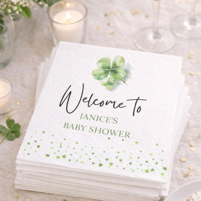 Oh Girl St. Patrick's Day Baby Shower Green  Serviette (Von Creator hochgeladen)