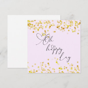 Oh glücklicher Tag Gold Glitter-Grußkarte Karte