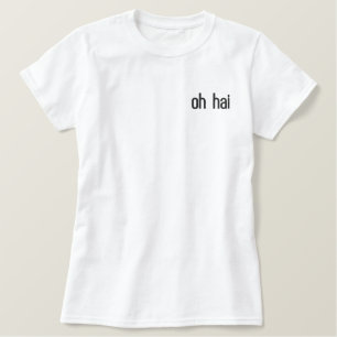 oh-haarbestickter T - Shirt