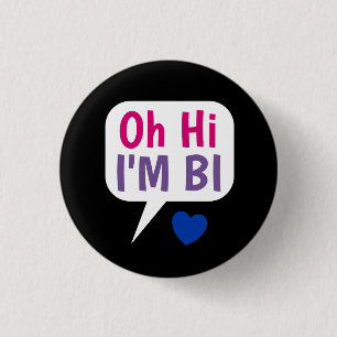 Oh hallo bin ich Bi-bisexueller Stolz-Knopf Button