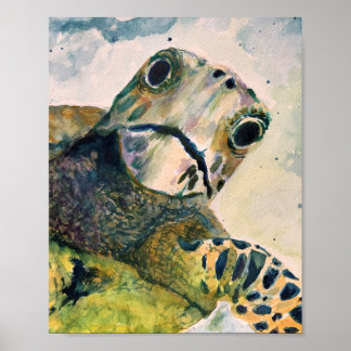 Oh, Hallo, überraschendes Sea Turtle Poster drucke