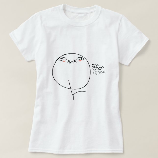 Oh Halt es, Sie. Comic-Gesicht T-Shirt (Design vorne)