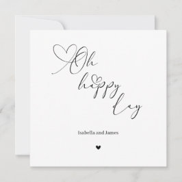 Oh Happy Day Heart Embellished Wedding  Karte