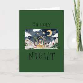Oh, Heilige Nacht Afrikanische Krippe Weihnachten Karte