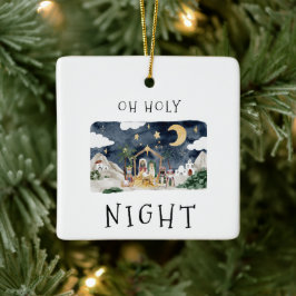 Oh, Heilige Nacht Afrikanische Krippe Weihnachten Keramikornament