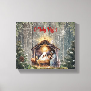 Oh Heilige Nacht: Eine Zeitlose Weihnachtsszene Leinwanddruck