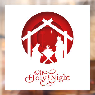 Oh Heilige Nacht Geburt Jesu Fensteraufkleber