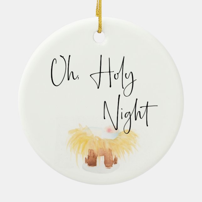 Oh Heilige Nacht Manger Szene Weihnachtsschmuck (Hinten)
