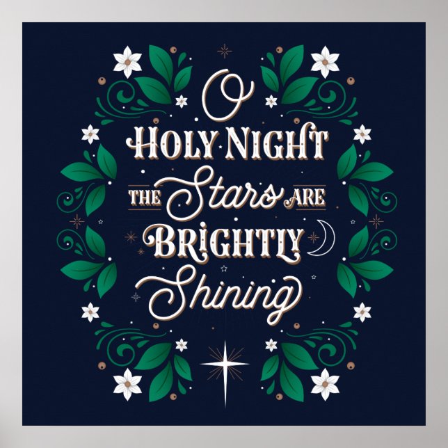 Oh, heilige Nacht Poster 24x24 (Vorne)