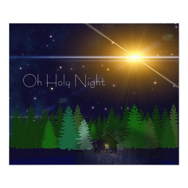 Oh, heilige Nacht - Stern von Bethlehem auf einem Fotodruck (Vorne)