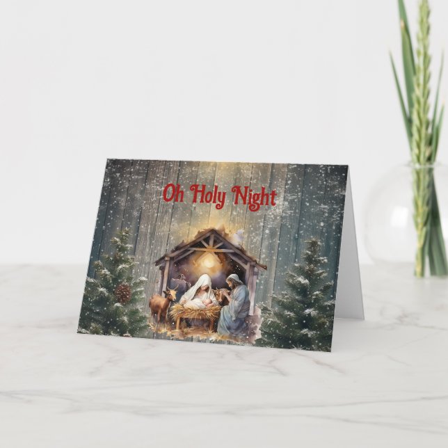 Oh, heilige Nacht, Weihnachten der Geburt Ankündigung (Vorderseite)