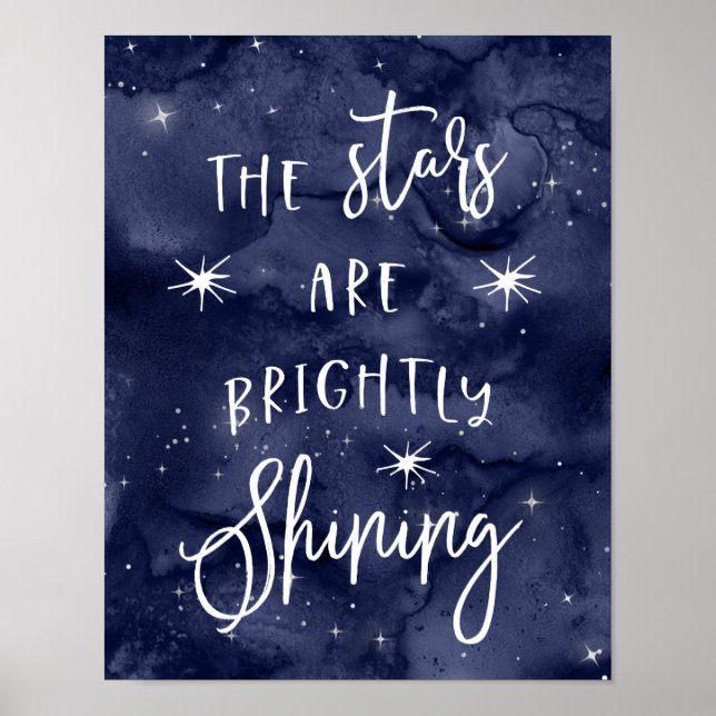 Oh, heilige Nacht | Weihnachtssterne Poster (Vorne)