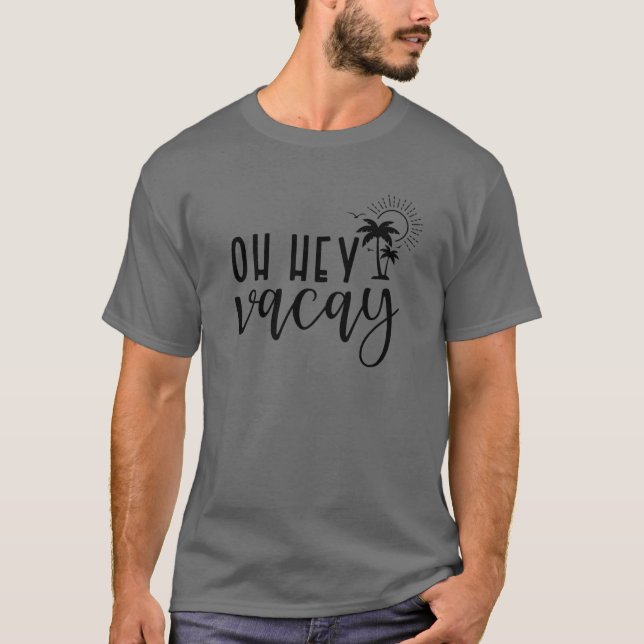 Oh Hey Cacay Palm Tree Sommer Familienurlaub 2022 T-Shirt (Vorderseite)