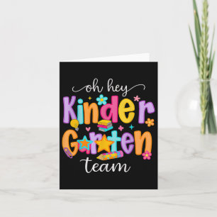 Oh, Hey Kindergarten glücklich zurück zu den Lehre Karte