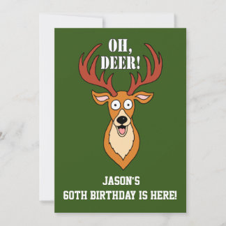 Oh Hirsch, 60. Geburtstag Personalisierte Einladun Einladung