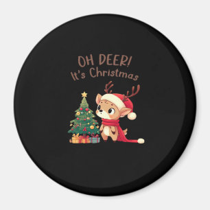 Oh Hirsch, es ist Weihnachten, moderne ästhetische Magnet