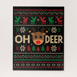 Oh Hirsch hässlicher Weihnachtspullover-Puzzle