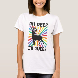 Oh Hirsch Ich bin que LGBTQ Stolz Regenbogen T - S T-Shirt