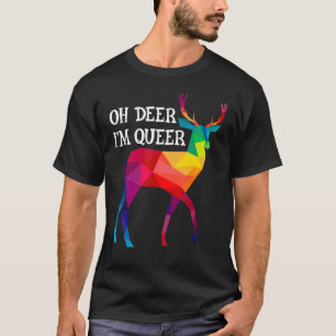 Oh, Hirsch, ich bin Queer Longbt-Regenbogen-Hirsch T-Shirt