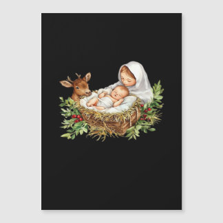 Oh Hirsch Mary Krippenszene Weihnachten Jesus Magnetkarte