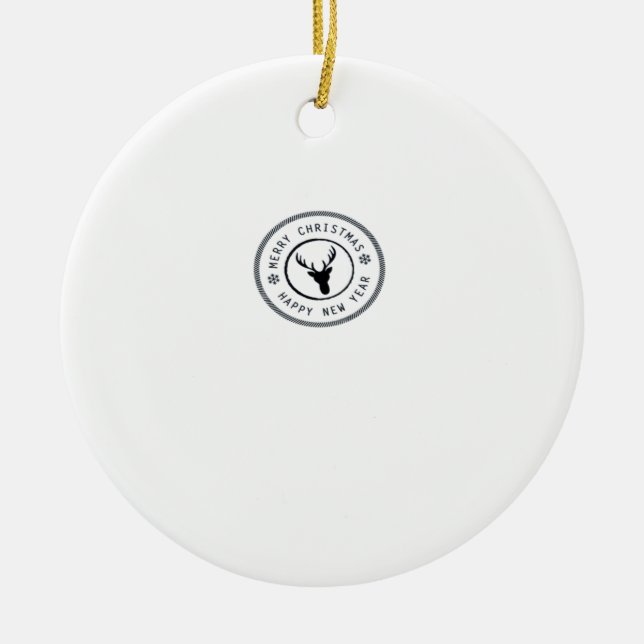 Oh Hirsch modernes ästhetisches Ornament (Vorne)