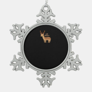 Oh Hirsch Oh Schreck Retro-Klassiker-Stil Schneeflocken Zinn-Ornament