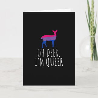 Oh Hirsch Queer Bisexueller Stolz GFalt Grußkarte Karte