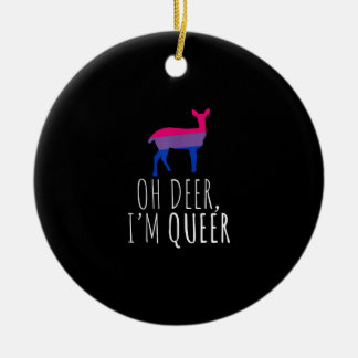 Oh Hirsch Queer Bisexueller Stolz Schwul Lesbisch Keramik Ornament