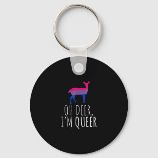 Oh Hirsch Queer Bisexueller Stolz Schwul Lesbisch Schlüsselanhänger