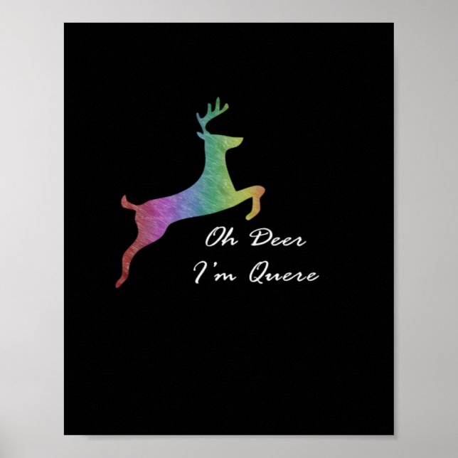 Oh Hirsch Queer Lustiger Scherz LGBT Pride Feier  Poster (Vorne)