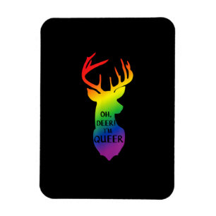Oh Hirsch Queer Pride Feier Lustiges LGBT-Geschenk Magnet