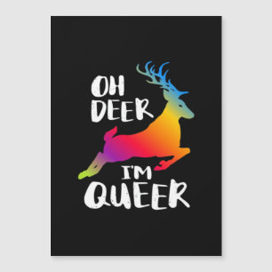 Oh Hirsch Queer Pride Minimale Kunstform Magnetkarte