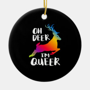 Oh Hirsch Queer Pride Minimalistischer Künstlerisc Keramik Ornament