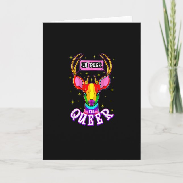 Oh Hirsch Queer Pride Monat Geschenk Karte (Vorderseite)