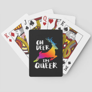 Oh Hirsch Queer Stolz Minimaler Künstlerischer Sti Spielkarten