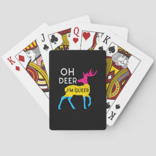 Oh Hirsch Queere Farbige Pride-Flaggen-Feier Spielkarten