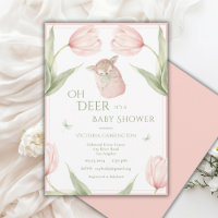 Oh Hirsch Tulpen Rosa Babyparty